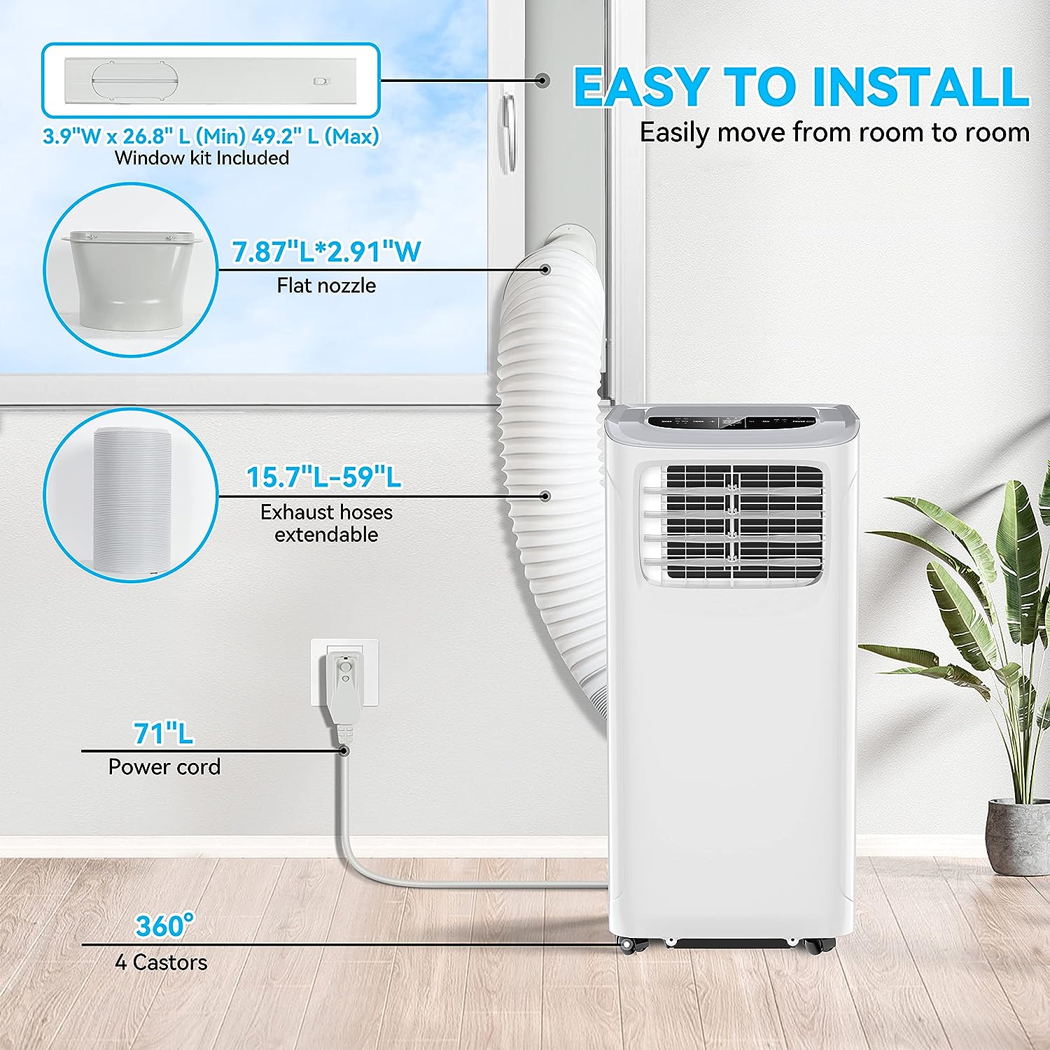 Review of 12,000 BTU Portable AC Unit Dehumidifier, Fan Mode, Remote