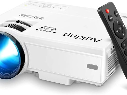 2023 Upgraded AuKing Mini Projector: Full HD 1080P Multimedia Home Theater Video Projector