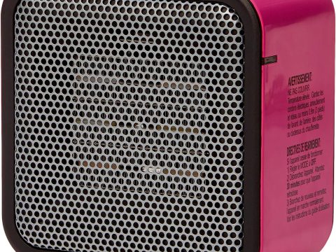 Amazon Basics 500W Ceramic Mini Heater - White, Ideal for Small Spaces