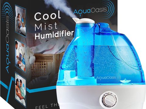 AquaOasis™ Cool Mist Humidifier: Quiet, Adjustable, Auto-Shut Off - Ideal for Bedrooms, Nurseries, and Whole House