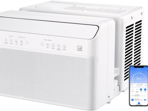 Midea 12,000 BTU Inverter Window AC - Cools 550 Sq. Ft., Ultra Quiet, Works with Alexa/Google Assistant, Energy Saving