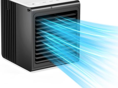 Mini Portable Air Conditioner: USB Personal Evaporative Cooler for Room, Desk, Office, Bedroom, Camping