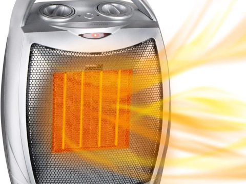 Safe and Quiet Portable Electric Space Heater with Thermostat, Ideal for Office Room Desk Indoor Use