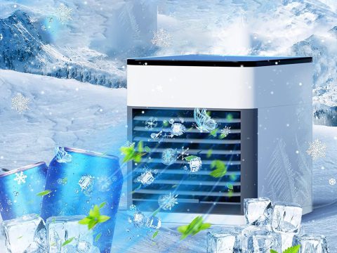 Upgraded Portable Air Conditioner with 3 Speeds for Small Room, Bedroom, Office, Home