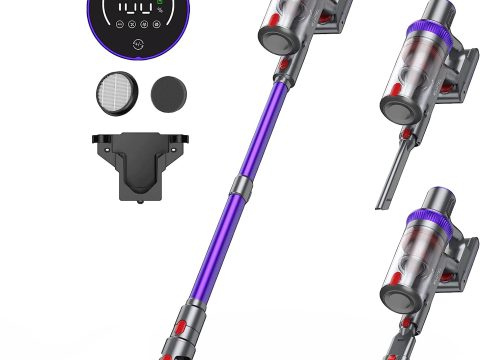 WLUPEL Cordless Vacuum Cleaner: 33Kpa Stick Vacuum with LED Touch Screen, 50mins Runtime (KB-H015)