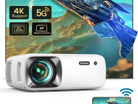 4K WiFi Bluetooth Projector: 20000L 600 ANSI Native 1080P