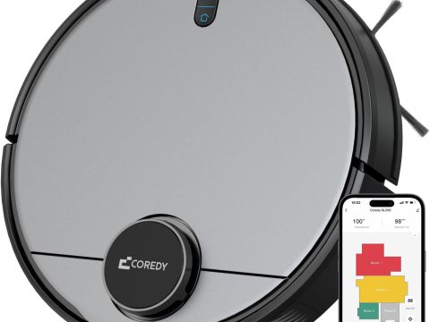 Coredy SL200 Robot Vacuum: Laser Navigation, Turbo Suction, Wi-Fi/Alexa