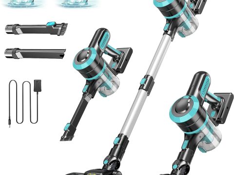 Foppapedretti Cordless Vacuum: Powerful Lithium Batteries, 35 Mins Runtime