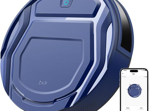 OKP Life K2 Robot Vacuum Cleaner 1800 mAh, Blue
