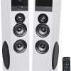 Rockville TM80C Cherry Home Theater Tower Speakers: Sub/Bluetooth/USB (8″)