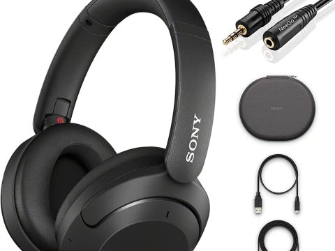 Sony WH-XB910N Over Ear Bluetooth Headset + NeeGo 3.5mm Extension