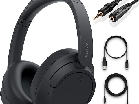 Sony Wireless Noise Cancelling Headphones + Mic - Black Bundle