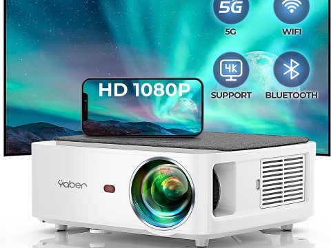 YABER V6: WiFi, Bluetooth Projector - 13000L, Native 1080P, 5G