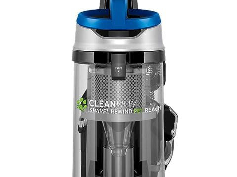 Bissell CleanView Swivel Rewind Pet Reach Vacuum Cleaner, Black.