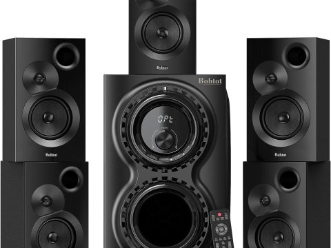Bobtot 1400W Surround Sound System: Powerful Bass, Bluetooth, HDMI, Optical