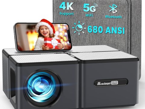 MaxAngel 4K Supported WiFi Bluetooth Projector - 680ANSI Outdoor Movie