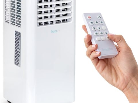 SereneLife Compact Portable Air Conditioner - 10,000 BTU - SLPAC105W