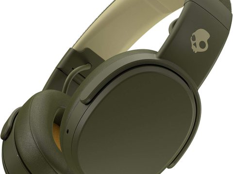 Skullcandy Crusher Wireless Headphones: Sensory Bass, 40 Hr Battery, Moss/Olive