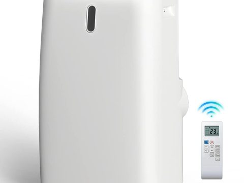 COWSAR Portable AC: 8000BTU Cooling, Dehumidifier, Fan, & Remote Control.