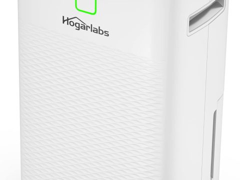 HOGARLABS 30 Pint Dehumidifier: Digital Control, Drain Hose, for Basements, Bedroom, Bathroom