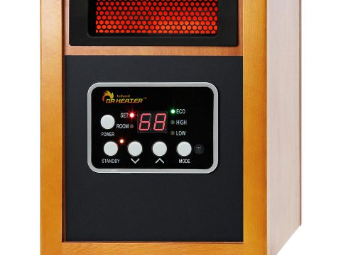 Dr Infrared Heater 1500-Watt Portable Space Heater in Cherry