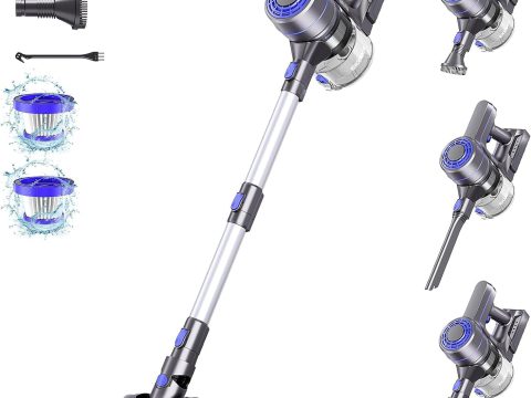 EICOBOT Cordless Vacuum Cleaner: Powerful 6-in-1 Stick Vacuum for Hardwood Floors