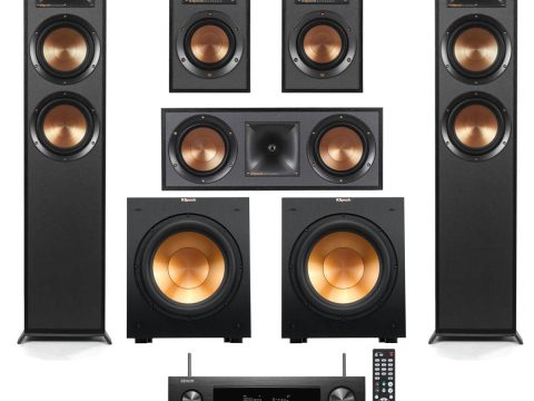 Klipsch 5.2 Home Theater System: R-625FA Speakers, R-52C Center, R-41M Bookshelf