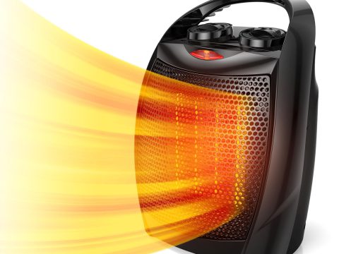 Rintuf Small Space Heater: 1500W Electric Heater with Fast Heating
