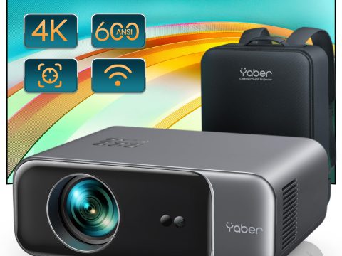 YABER Mini Projector: Upgraded WiFi, Full HD, 8000L Brightness