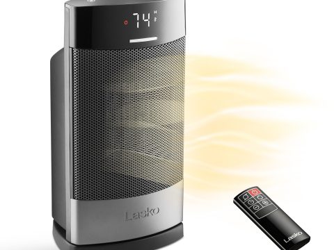 Lasko Ellipse Ceramic Tower Heater: Tipover Switch, Child Lock, Remote
