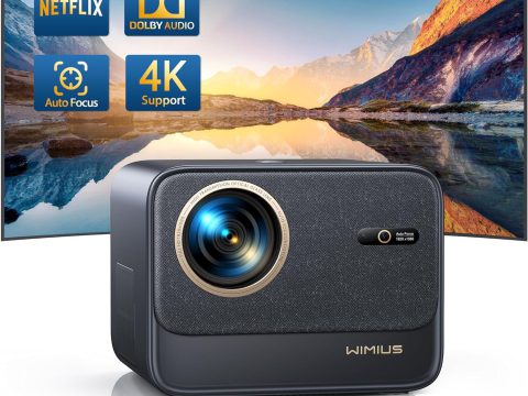 WiMiUS 4K Projector: Netflix Certified, Dolby Audio, Wifi6 & Bluetooth