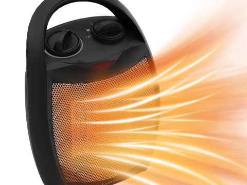 Lutntc 1500W/750W Ceramic Heater Fan: Small, Portable, Safe, and Quiet