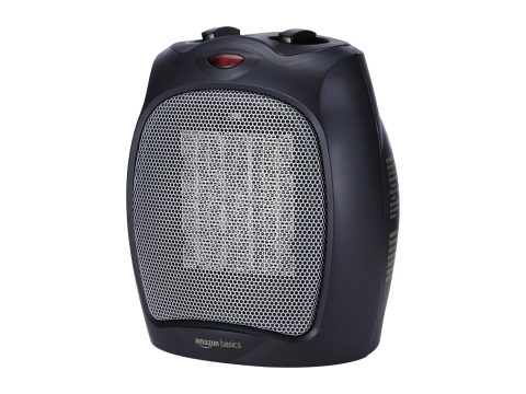 Amazon Basics Ceramic Indoor Personal Space Heater, 1500W, Adjustable Thermostat