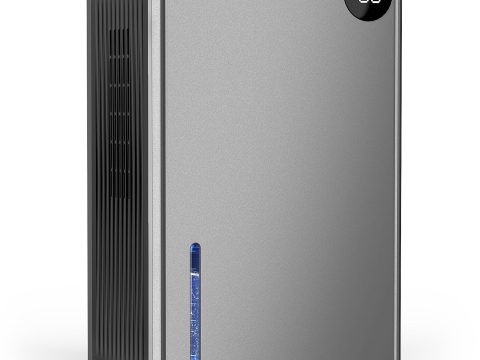 Amzart Dehumidifier: 118oz, Self-Draining, 980 sq.ft, Bedroom, Basement, LED Light