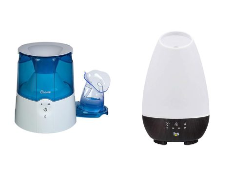 Crane EE-5202: Blue & White 0.5 Gallon Inhaler & Warm Mist Humidifier