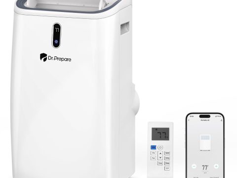 DR.PREPARE 8,000 BTU Portable AC: WiFi, Cooling, Dehumidifier, Fan