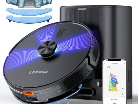 Loorow 3-in-1 Robot Vacuum: Self-Emptying Station, Strong Suction, WiFi/App/Alexa