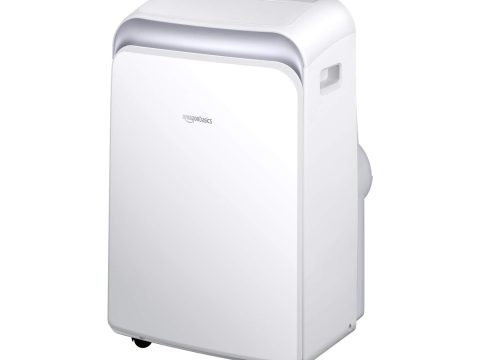 Amazon Basics Portable AC: Remote Control, Heat Pump, Cools 550 sqft