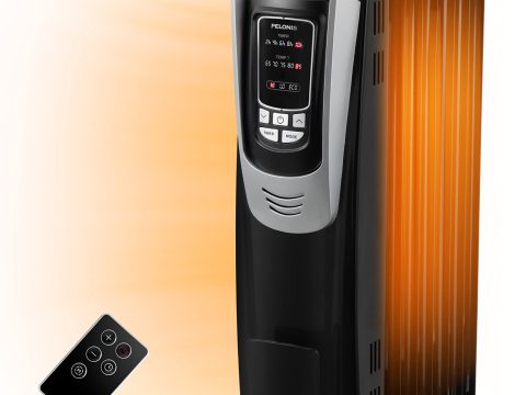 PELONIS Oil Filled Radiator Heater: Large Room Safe & Efficient