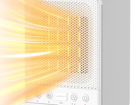 Lerat Portable Electric Space Heater with Thermostat and Timer