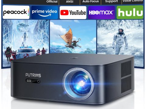 PUTRIMS K12: 4K Smart Projector with WiFi 6 & Bluetooth