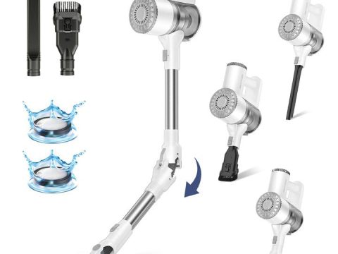 PRETTYCARELIFE 6-in-1 Cordless Vacuum Cleaner with Powerful Suction
