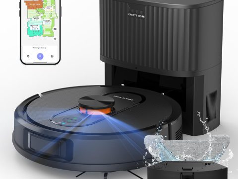 Eitton 3-in-1 Robot Vacuum: Self-Emptying, 4000Pa, Hands-Free Cleaning