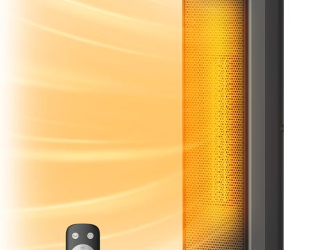 PELONIS 1500W Oscillating Ceramic Tower Heater with Remote & Timer