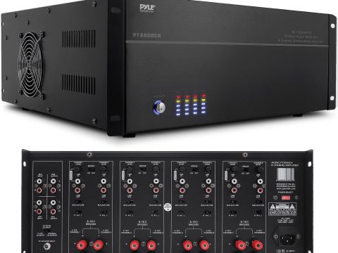 Pyle PT8000CH: 8000W Multi-Zone Amplifier with Volume Control