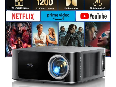 TOPTRO X9 Smart Projector: 1200 ANSI, WiFi 6, Dolby Audio