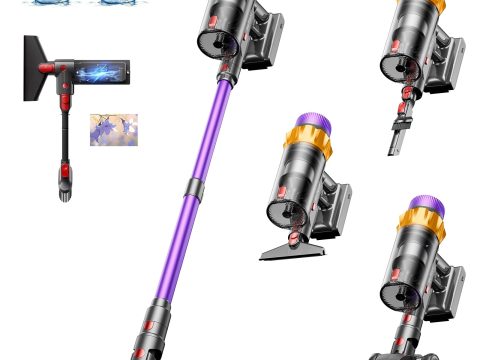 Brand Name: 550W Cordless Vacuum with Dock, LED Display, Anti-Tangle
