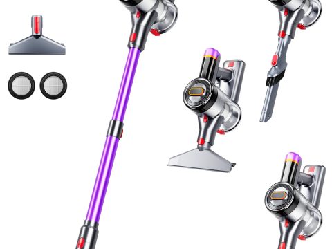 VIAFLY 500W Cordless Vacuum Cleaner with Anti-Tangle Design