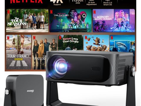 Brand Name: 4K Outdoor Smart Projector with Built-in Apps