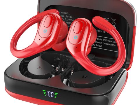 Sajawass Bluetooth 5.4 Earbuds: Noise Canceling, 75hr Playtime, Waterproof